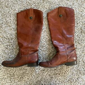 Frye Melissa Button Leather tall riding boots 7.5